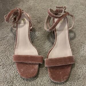 H&M Women's Blush Velvet Sandals